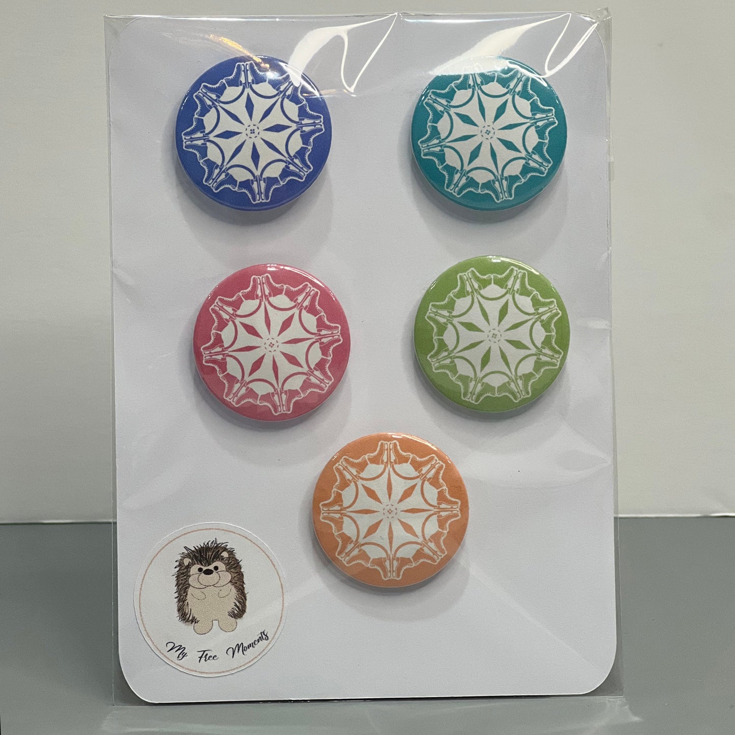Skate Snowflake - 5 Pack 1.25" Buttons