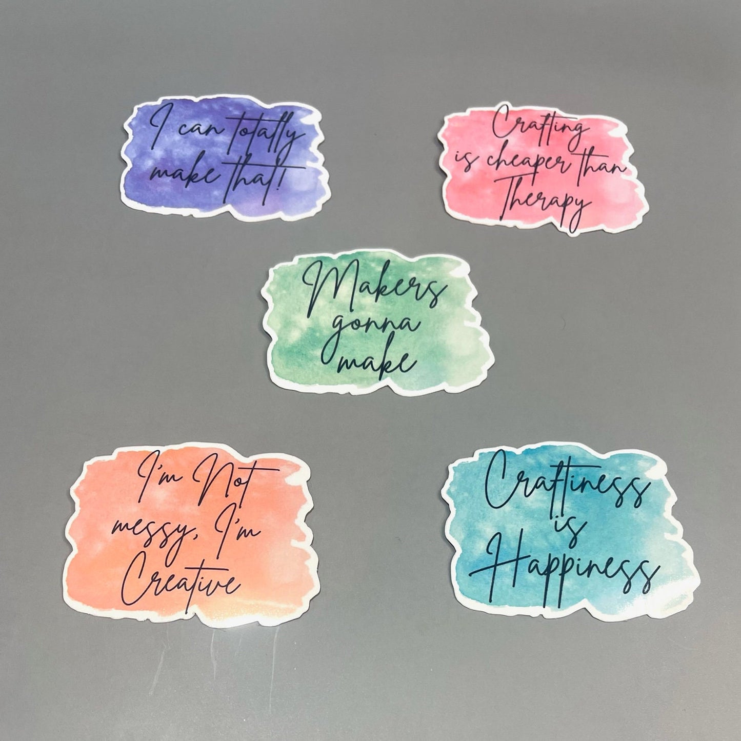 Crafting Quote Waterproof Sticker Individual
