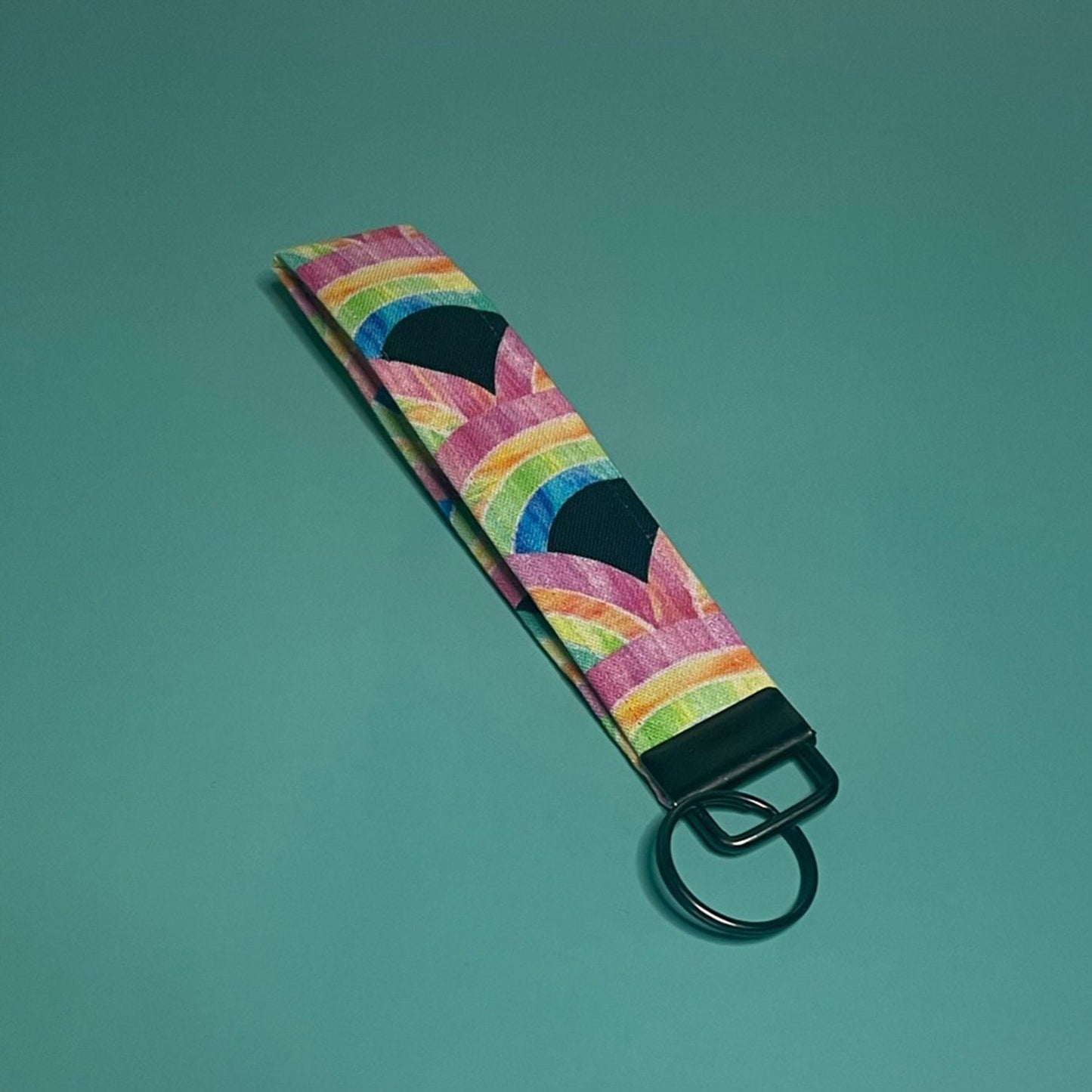 Rainbow Keyfob - wristlet key fob