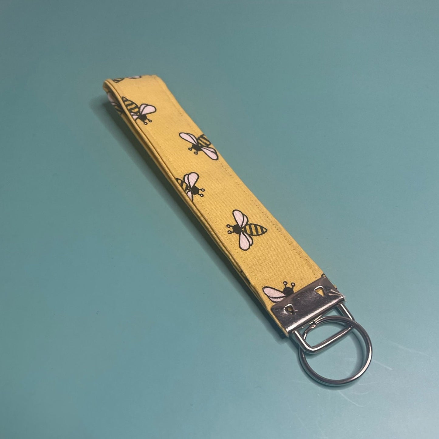 Yellow Bees Wrist Keyfob - Wristlet Keyfob