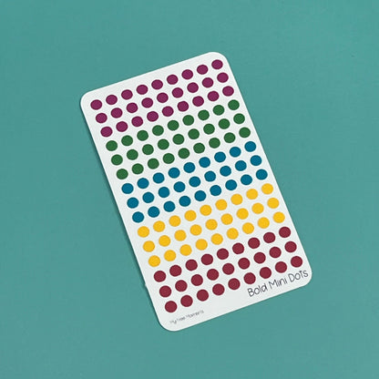 Mini 1/8" Dot Planner Sticker Sheet - 6 Pack Bundle